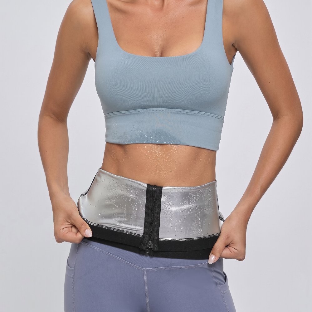 Sweat-Inducing Zippered Waist Belt
