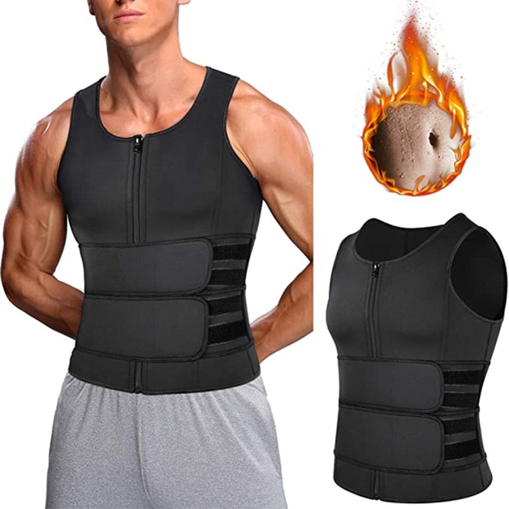 Men’s double-belted vest