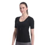 Activewear Women's Zip Front Short Sleeve Top